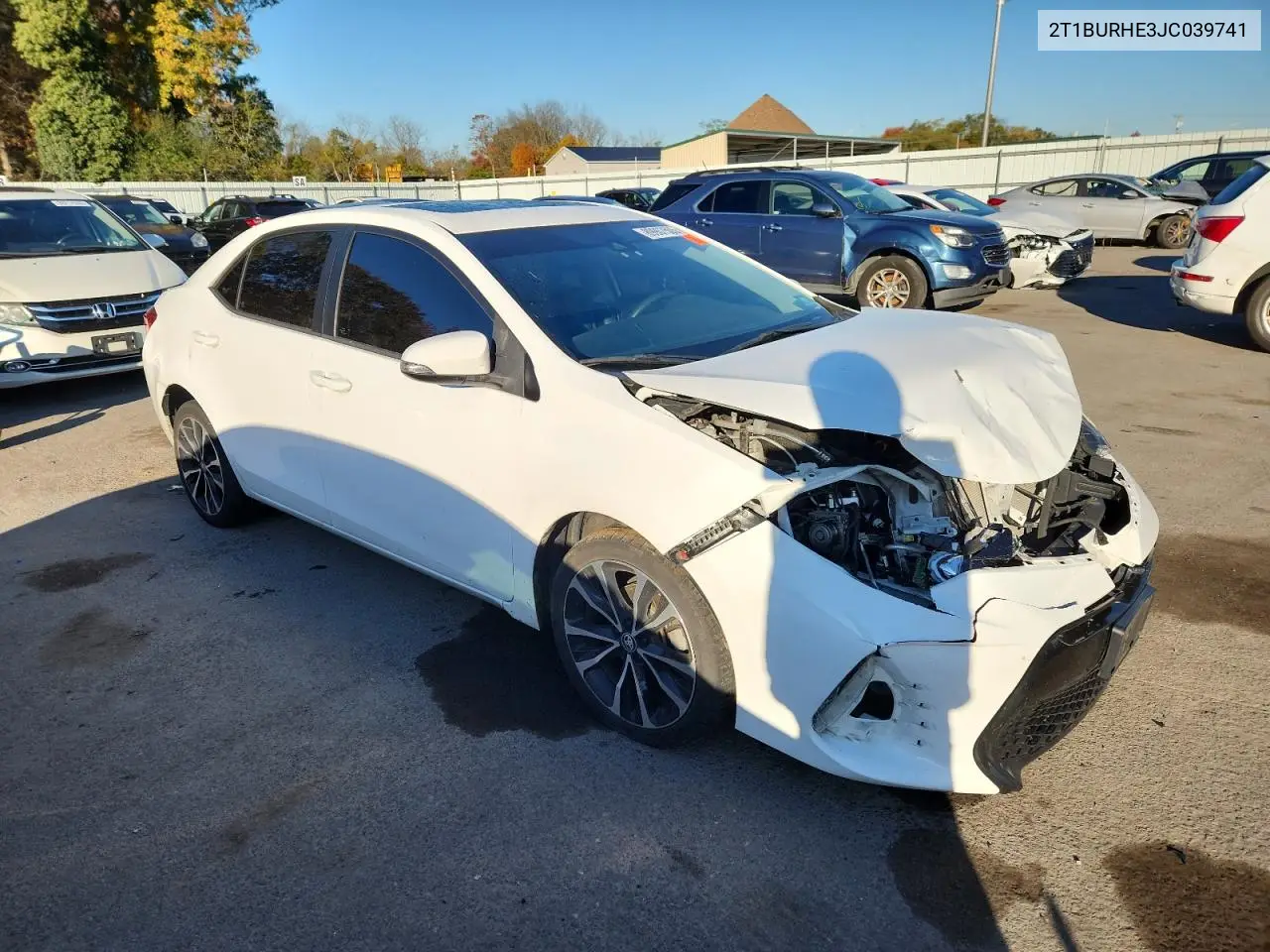 2T1BURHE3JC039741 2018 Toyota Corolla L