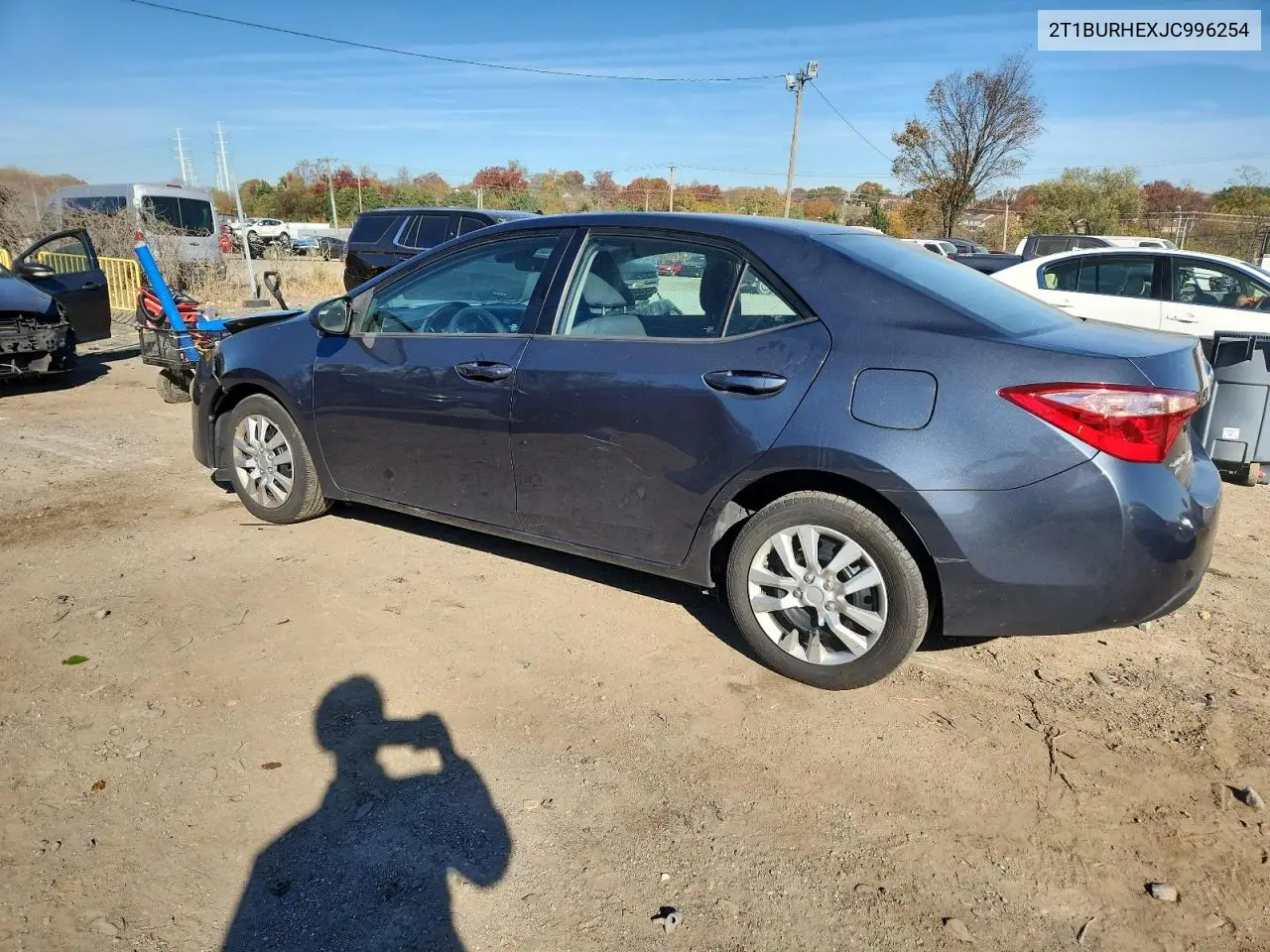 2T1BURHEXJC996254 2018 Toyota Corolla L