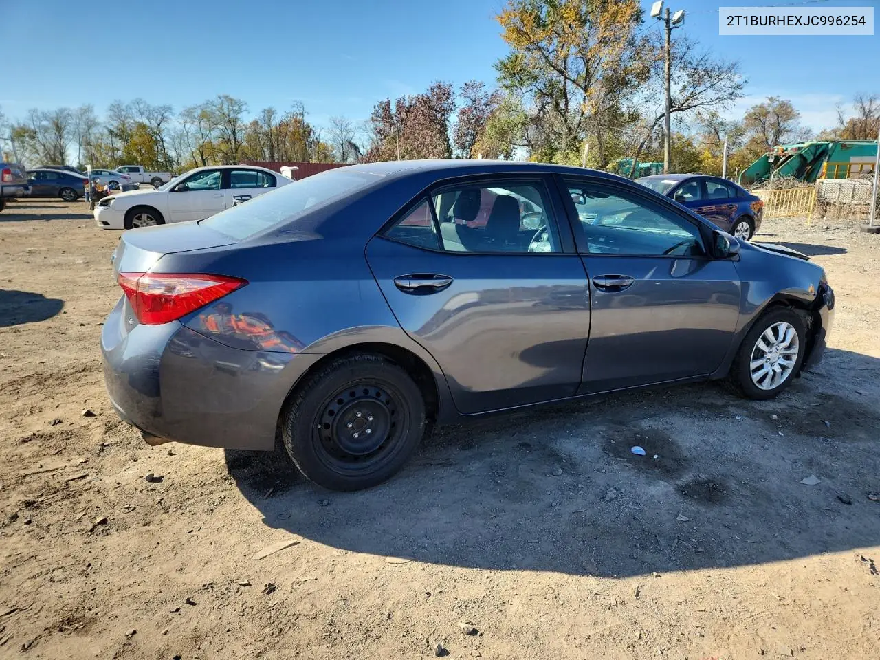 2T1BURHEXJC996254 2018 Toyota Corolla L
