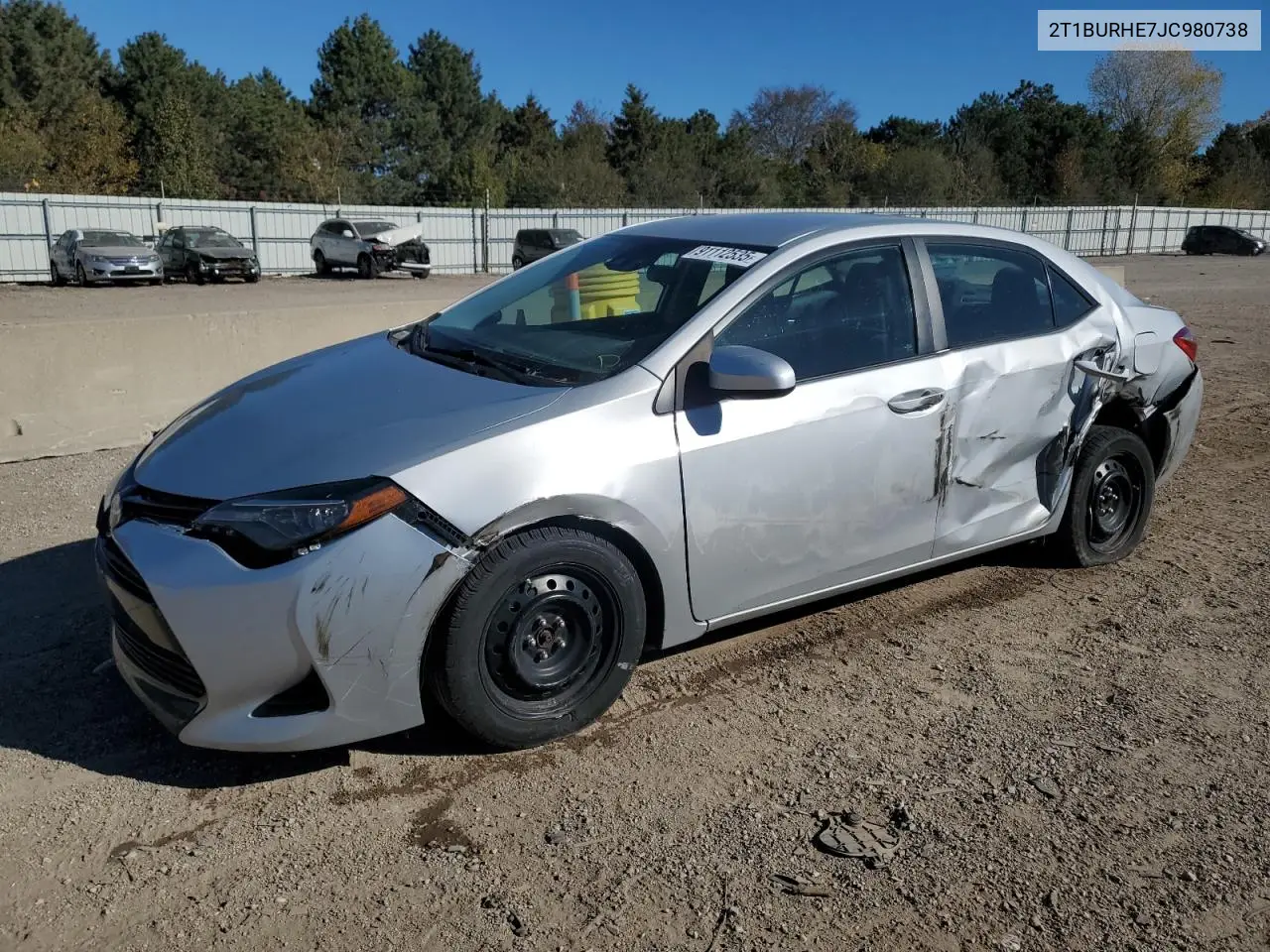 2T1BURHE7JC980738 2018 Toyota Corolla L