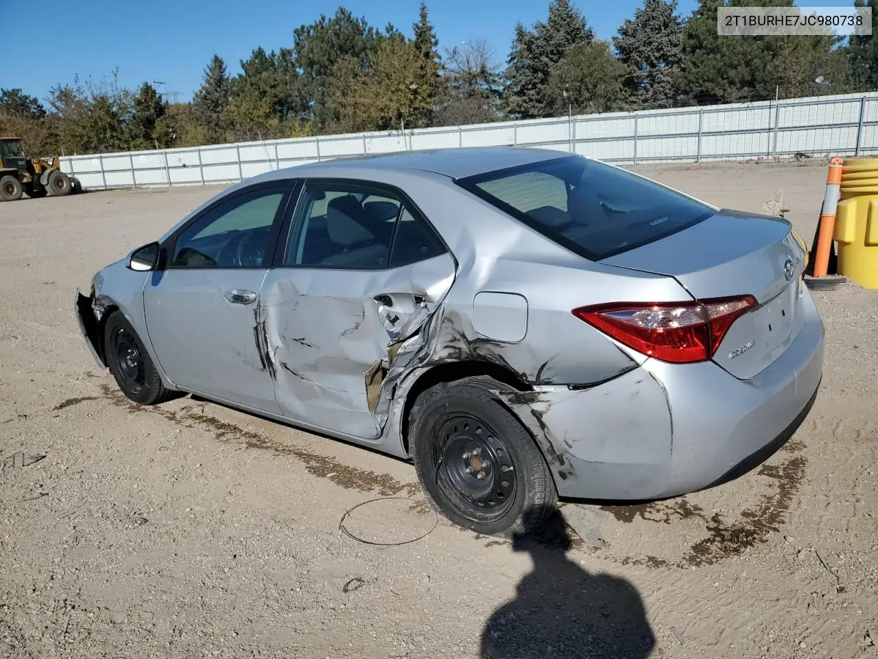 2T1BURHE7JC980738 2018 Toyota Corolla L