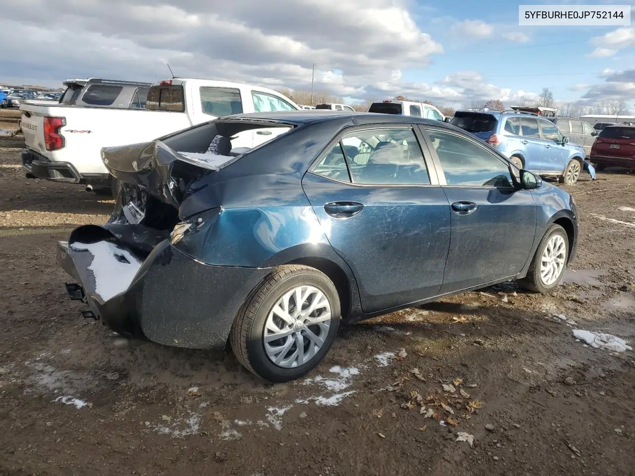 5YFBURHE0JP752144 2018 Toyota Corolla L