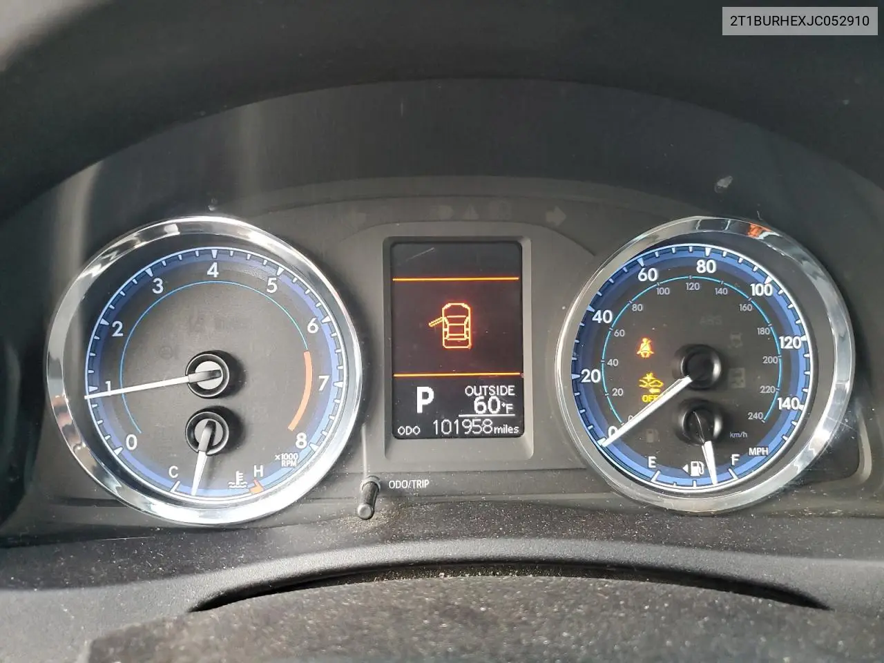 2T1BURHEXJC052910 2018 Toyota Corolla L
