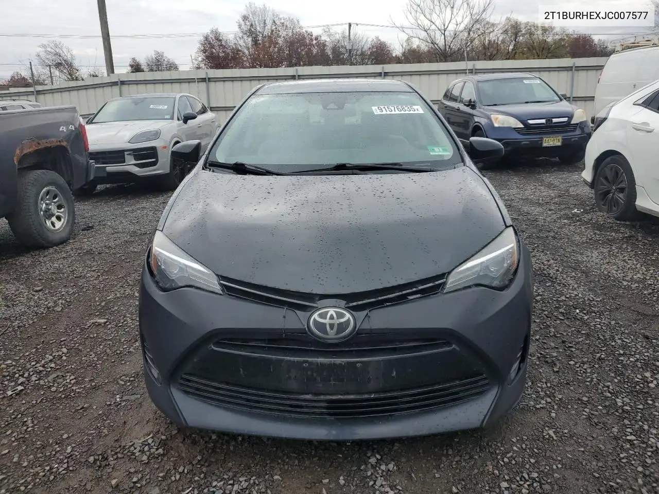 2T1BURHEXJC007577 2018 Toyota Corolla L