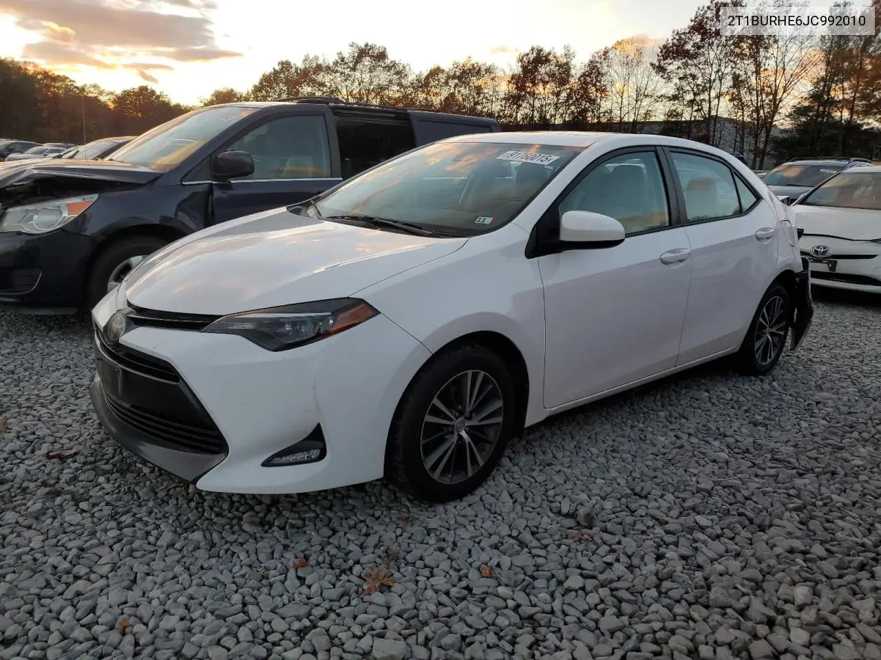 2T1BURHE6JC992010 2018 Toyota Corolla L