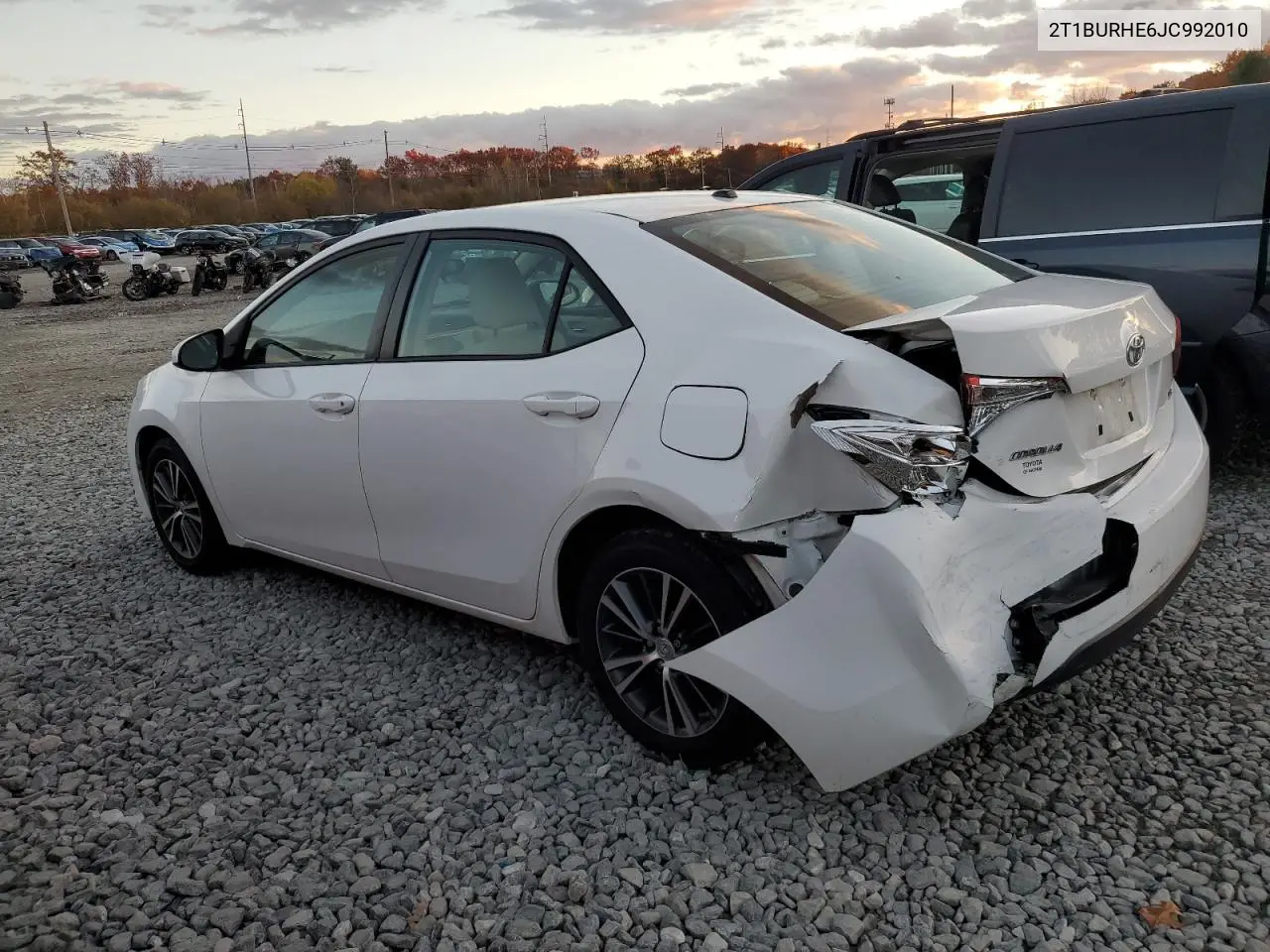 2T1BURHE6JC992010 2018 Toyota Corolla L