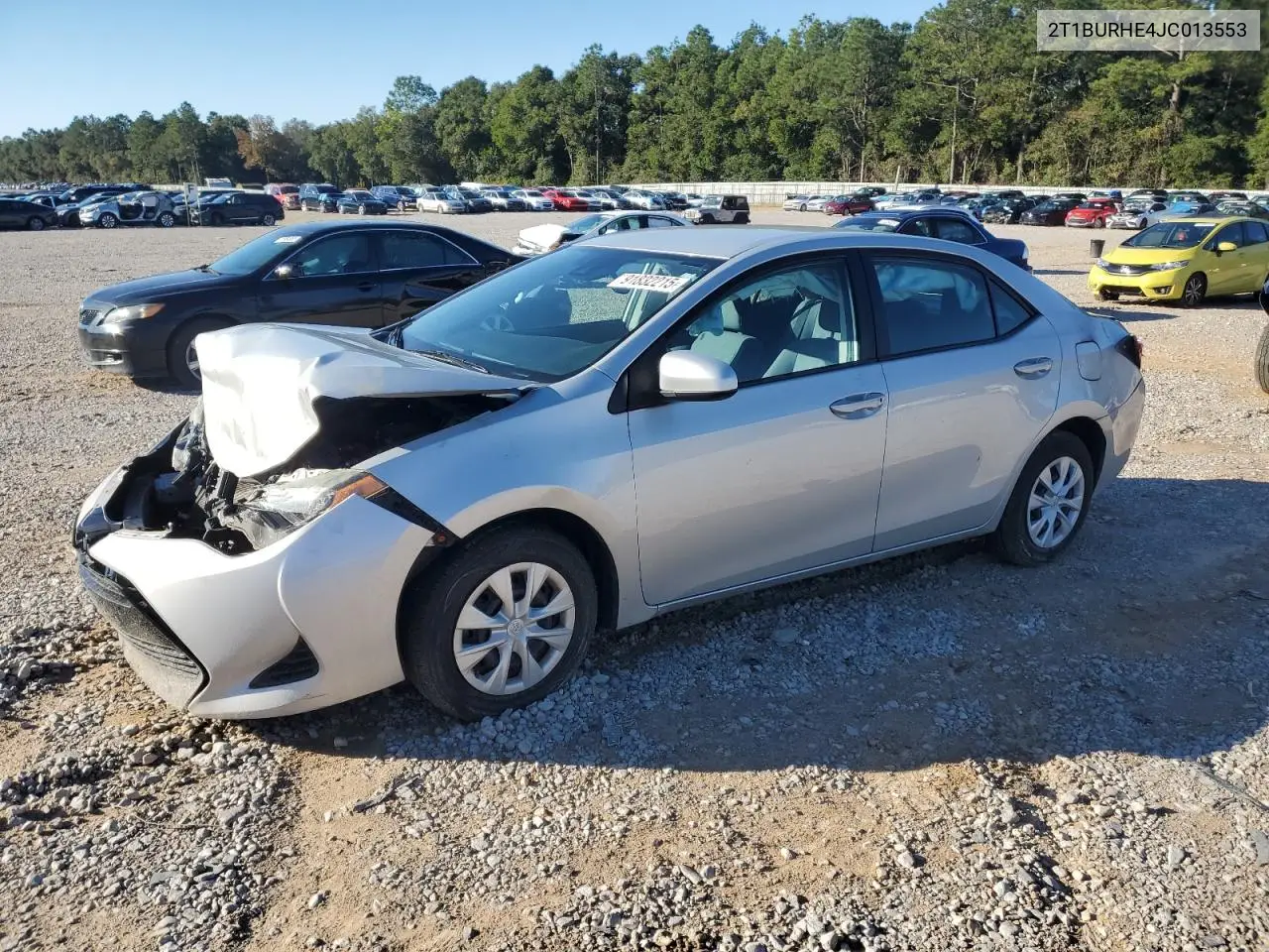 2T1BURHE4JC013553 2018 Toyota Corolla L