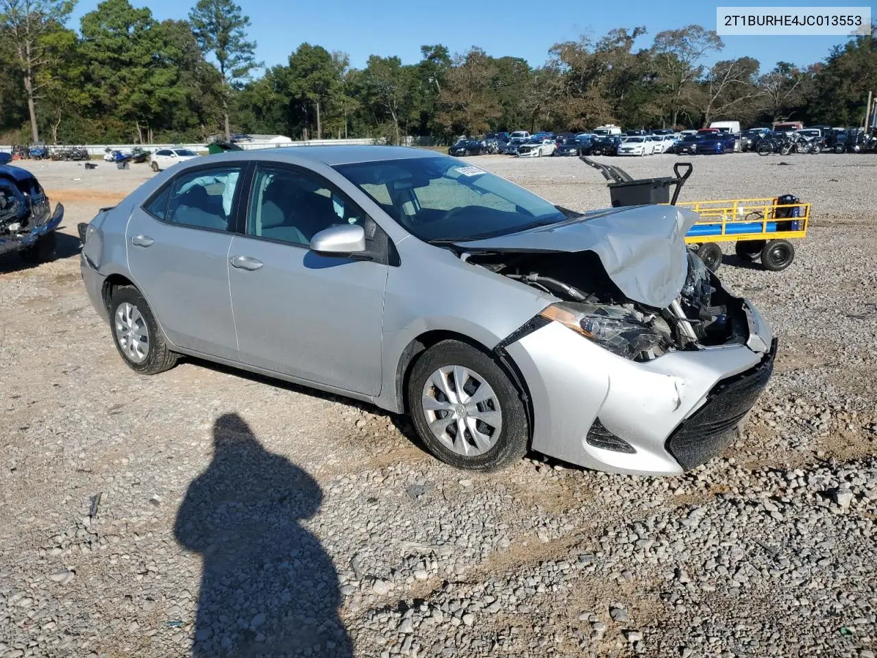2T1BURHE4JC013553 2018 Toyota Corolla L