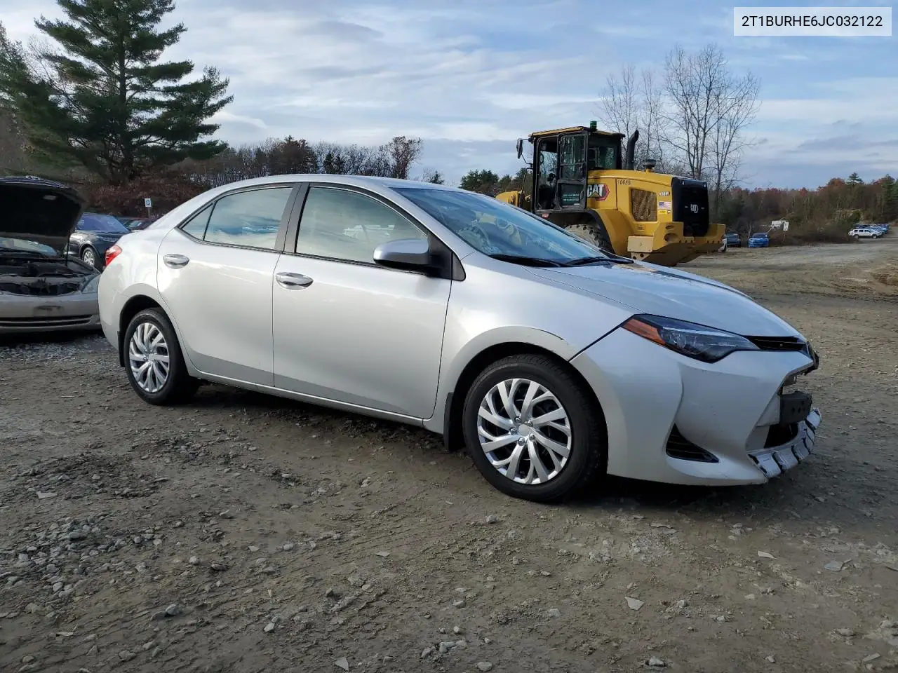 2T1BURHE6JC032122 2018 Toyota Corolla L