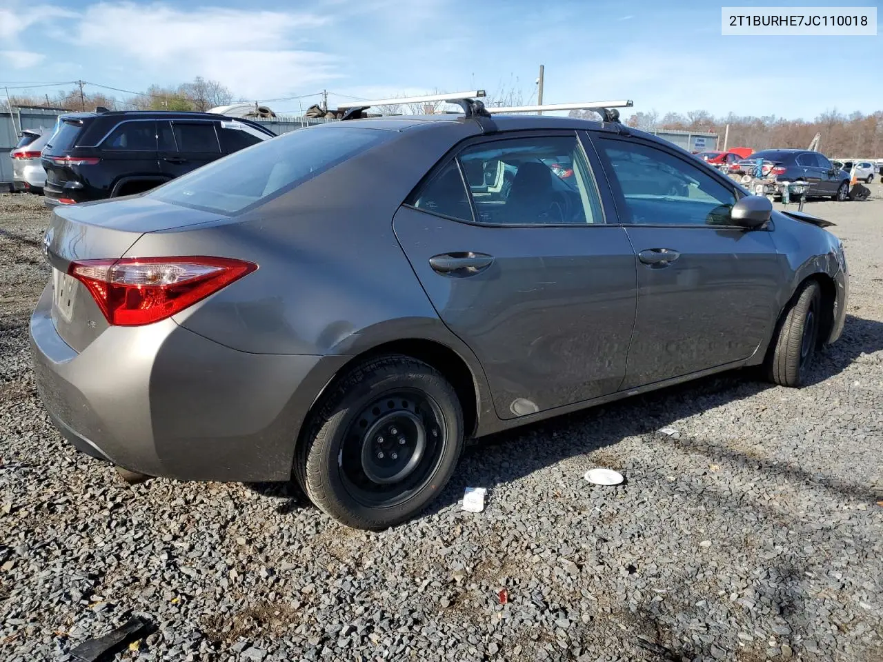 2T1BURHE7JC110018 2018 Toyota Corolla L
