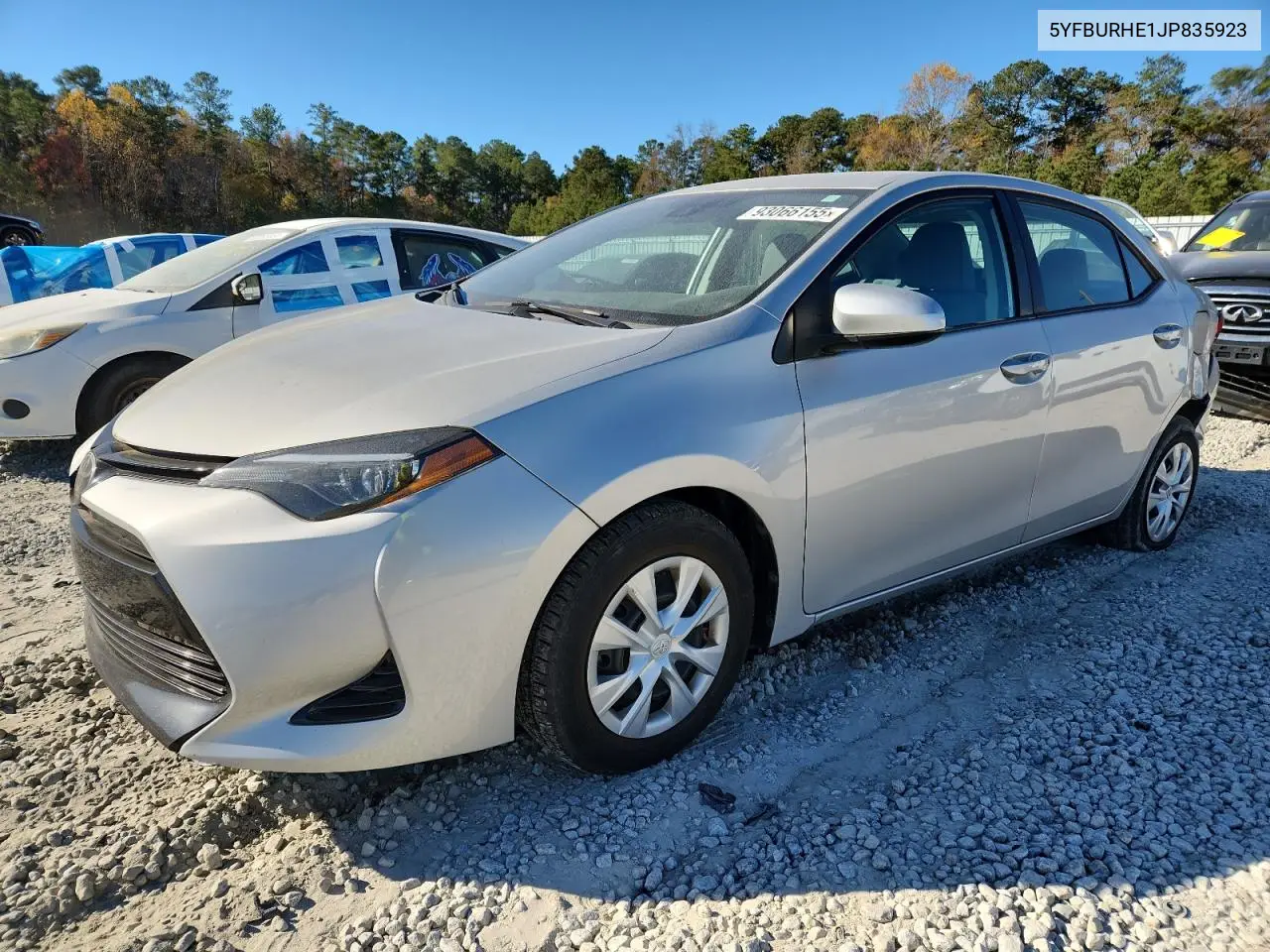 5YFBURHE1JP835923 2018 Toyota Corolla L