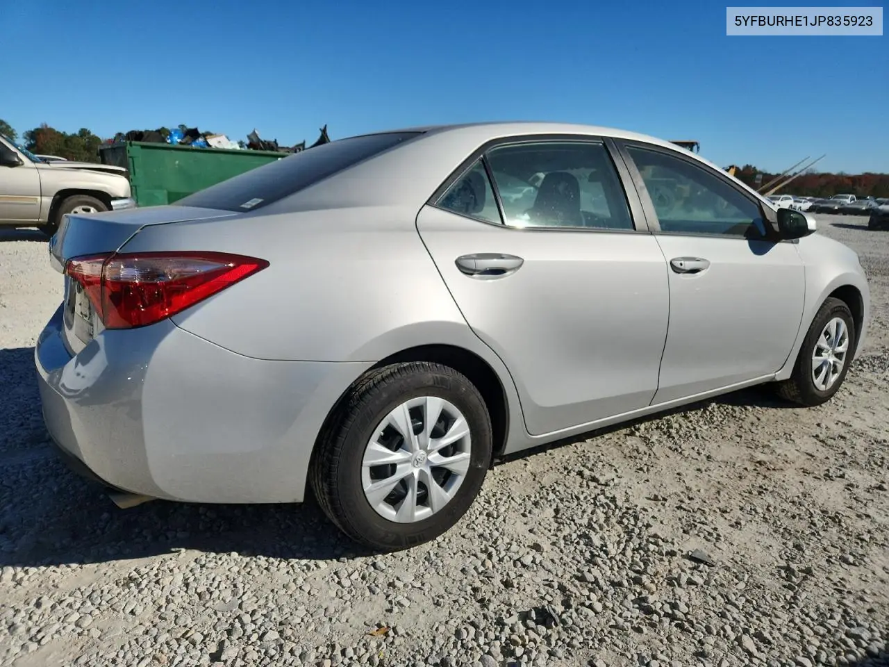 5YFBURHE1JP835923 2018 Toyota Corolla L