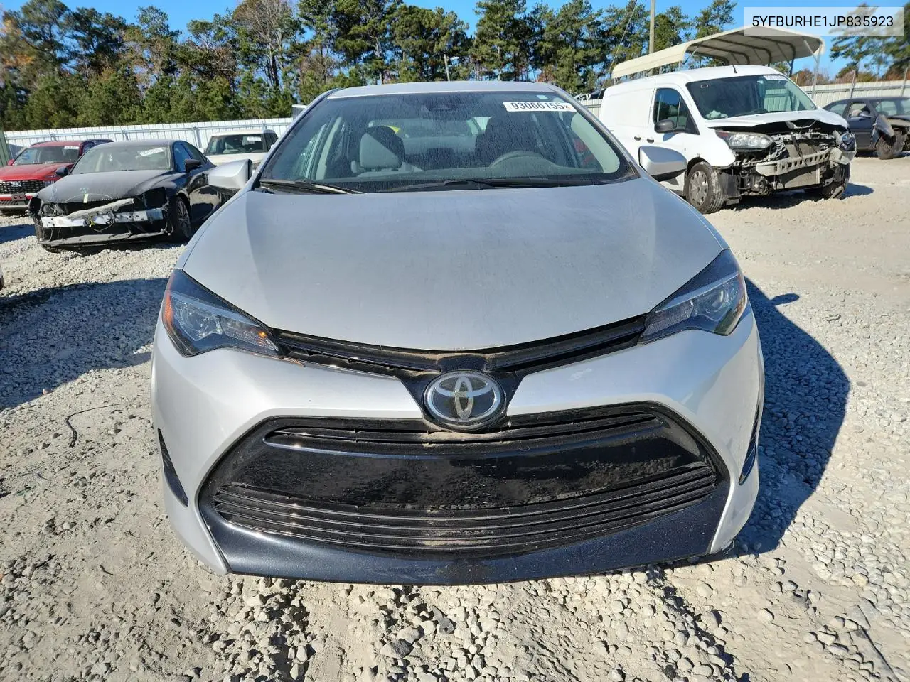 5YFBURHE1JP835923 2018 Toyota Corolla L