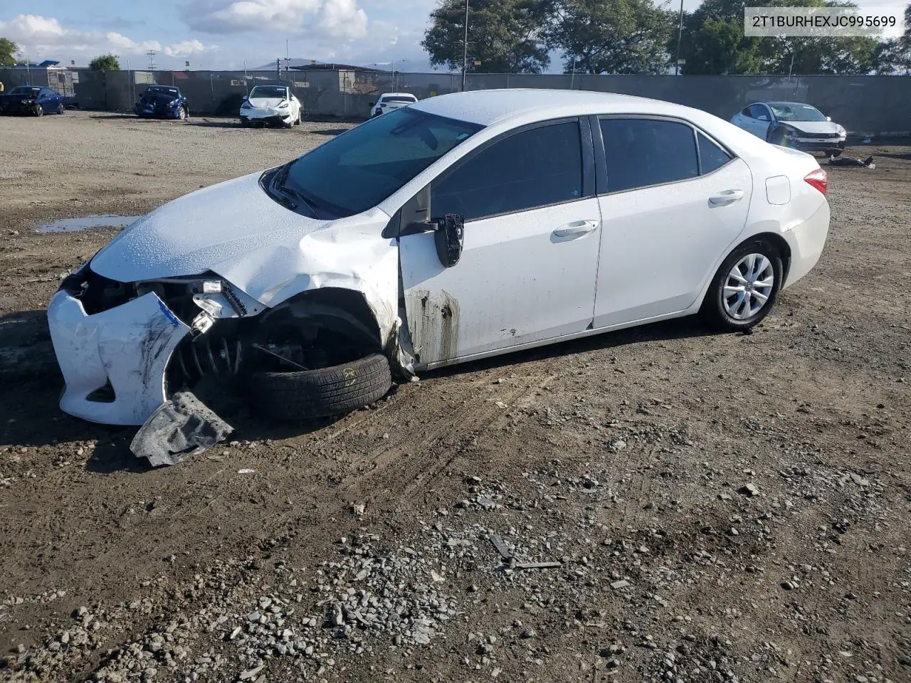 2T1BURHEXJC995699 2018 Toyota Corolla L