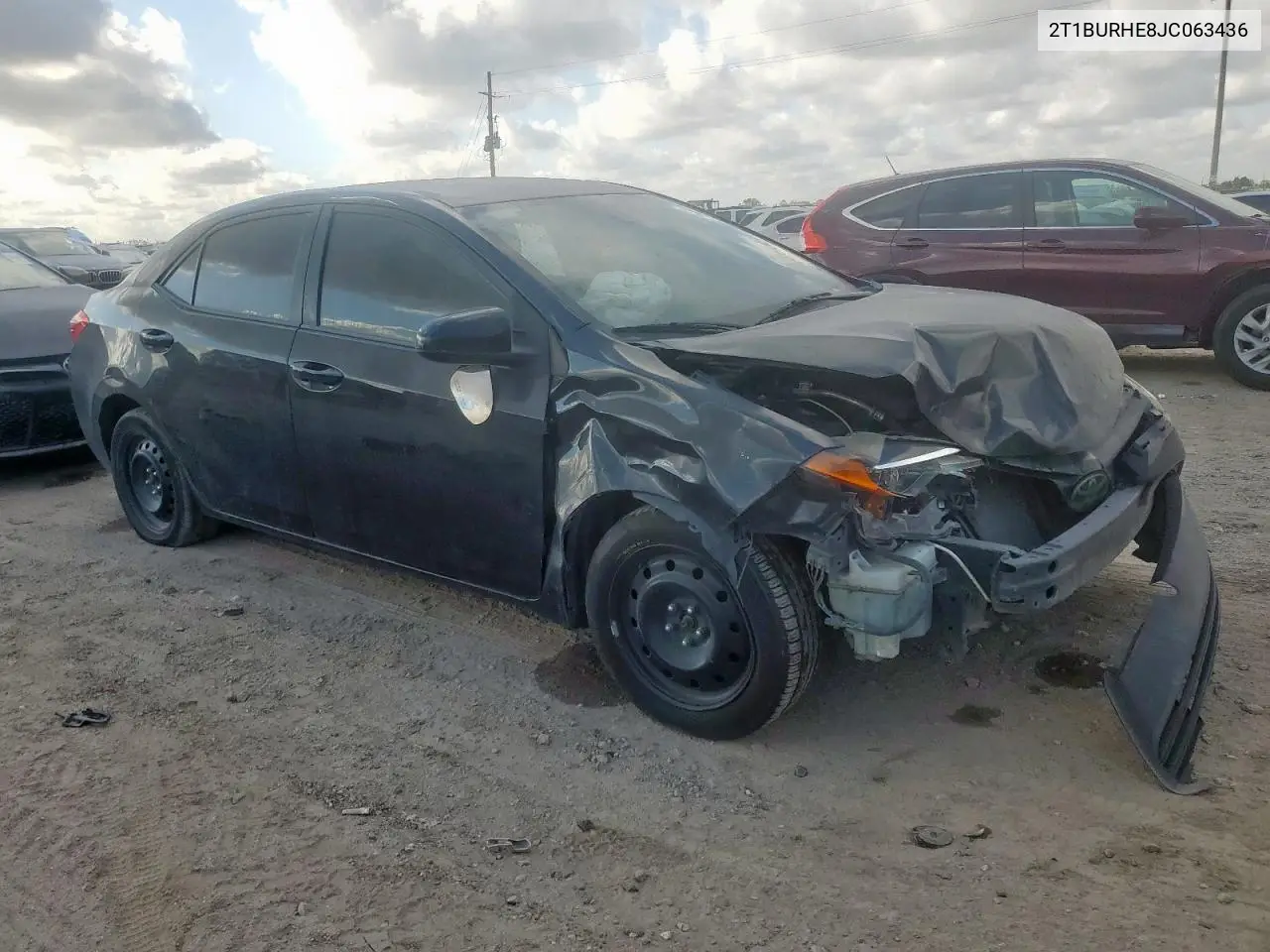 2T1BURHE8JC063436 2018 Toyota Corolla L