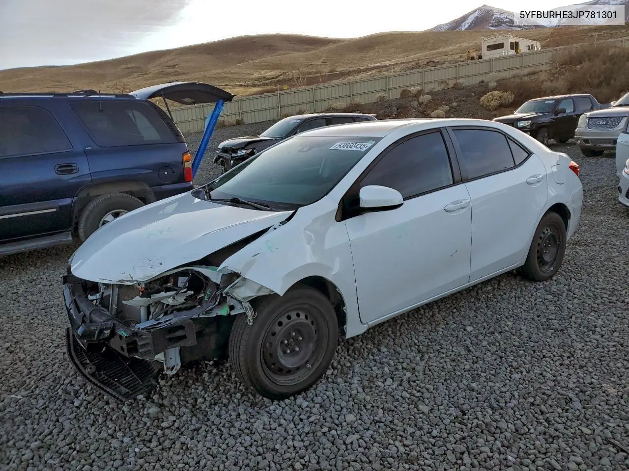 5YFBURHE3JP781301 2018 Toyota Corolla L