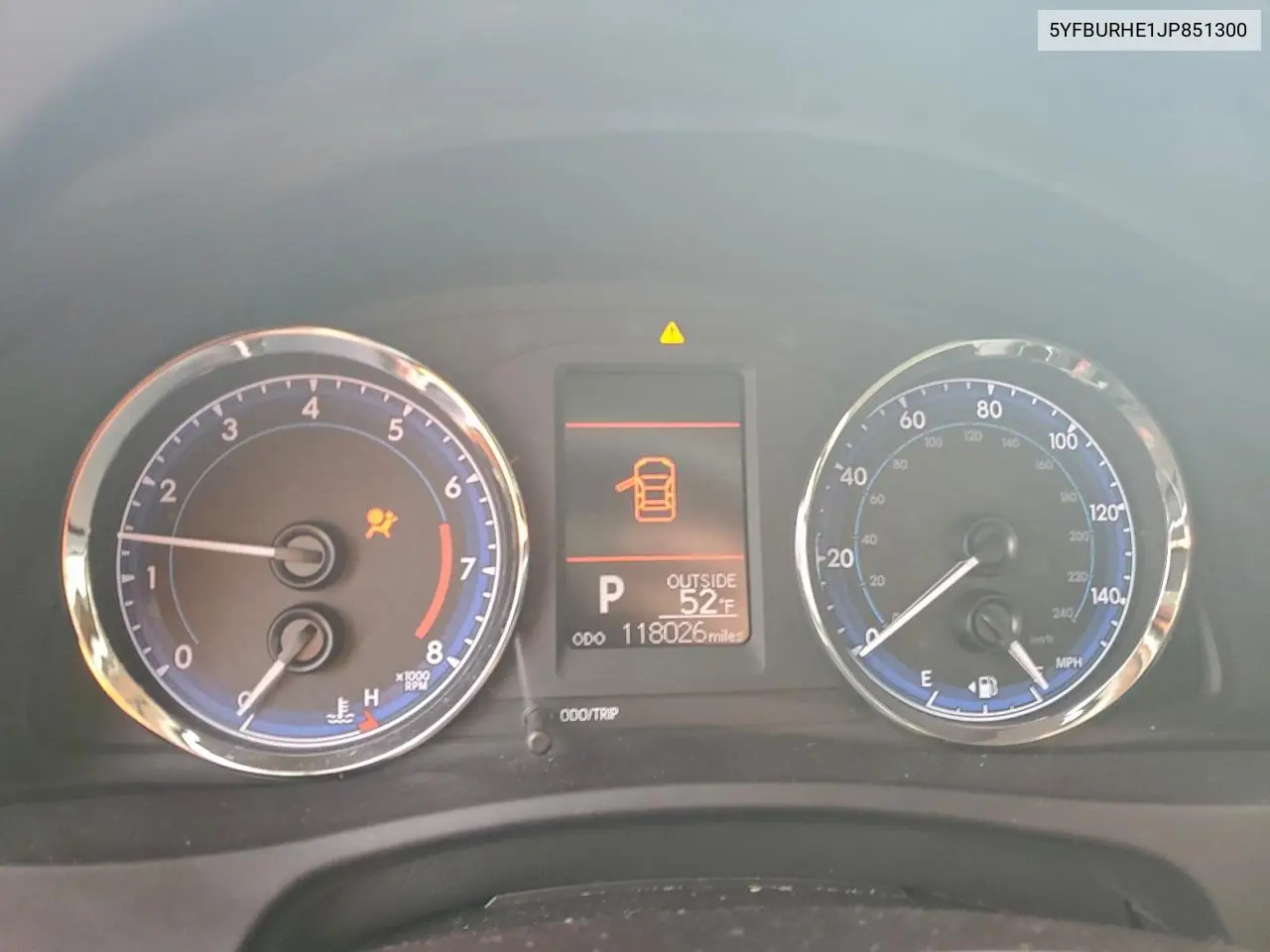5YFBURHE1JP851300 2018 Toyota Corolla L