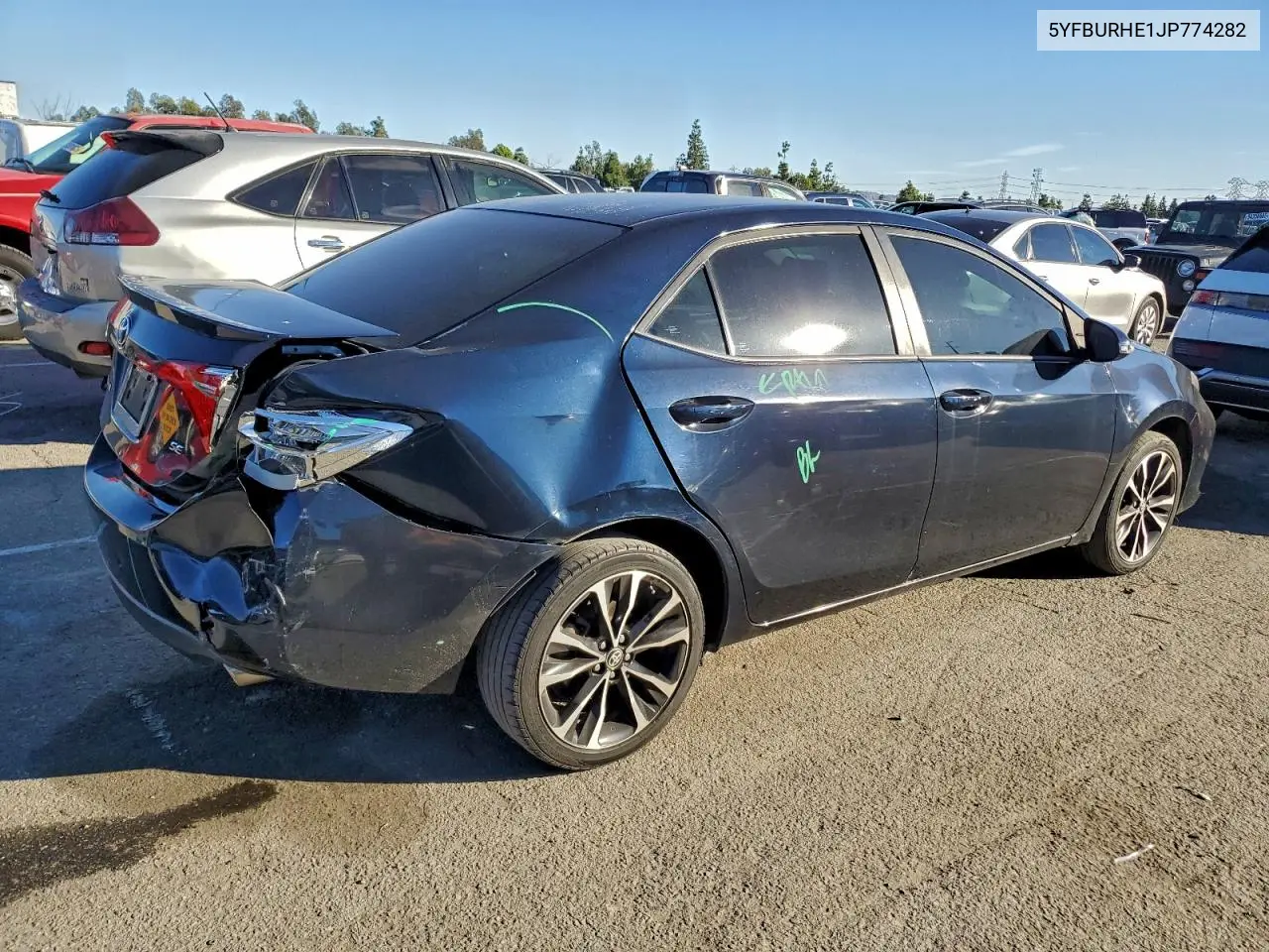 5YFBURHE1JP774282 2018 Toyota Corolla L