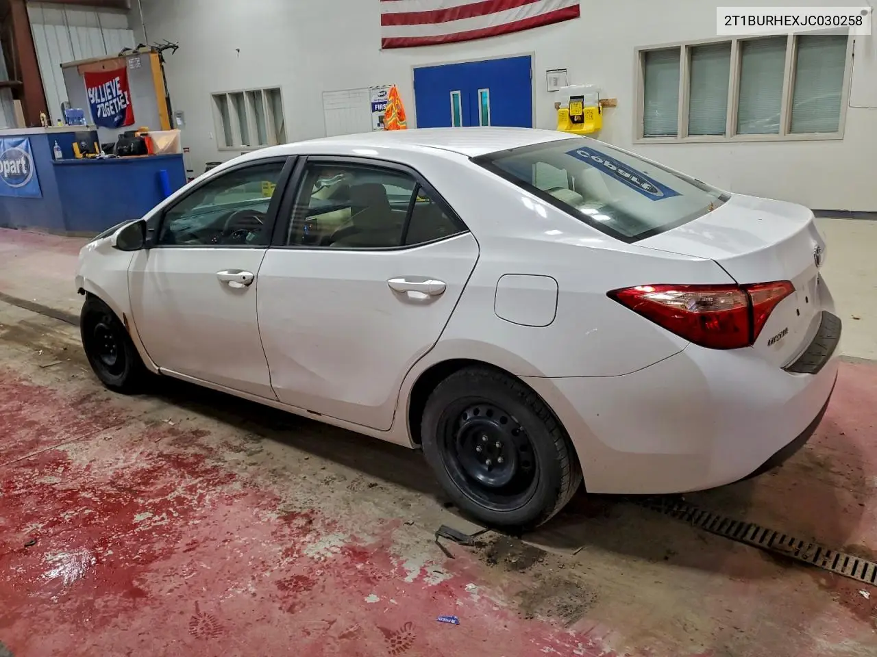 2T1BURHEXJC030258 2018 Toyota Corolla L