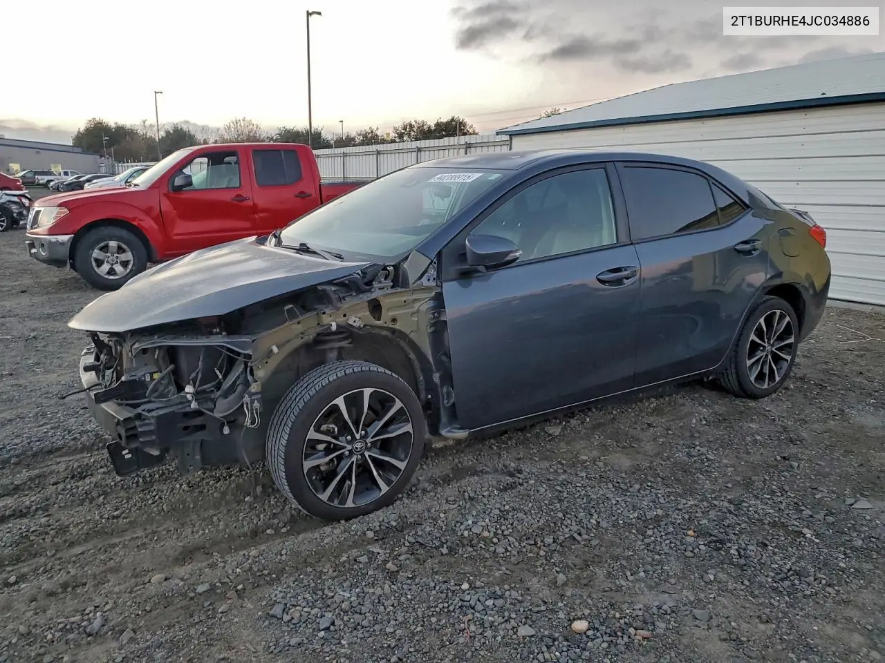 2T1BURHE4JC034886 2018 Toyota Corolla L