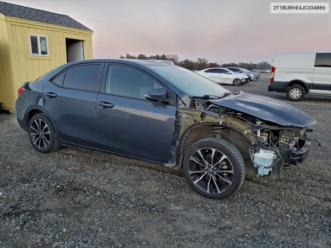 2T1BURHE4JC034886 2018 Toyota Corolla L