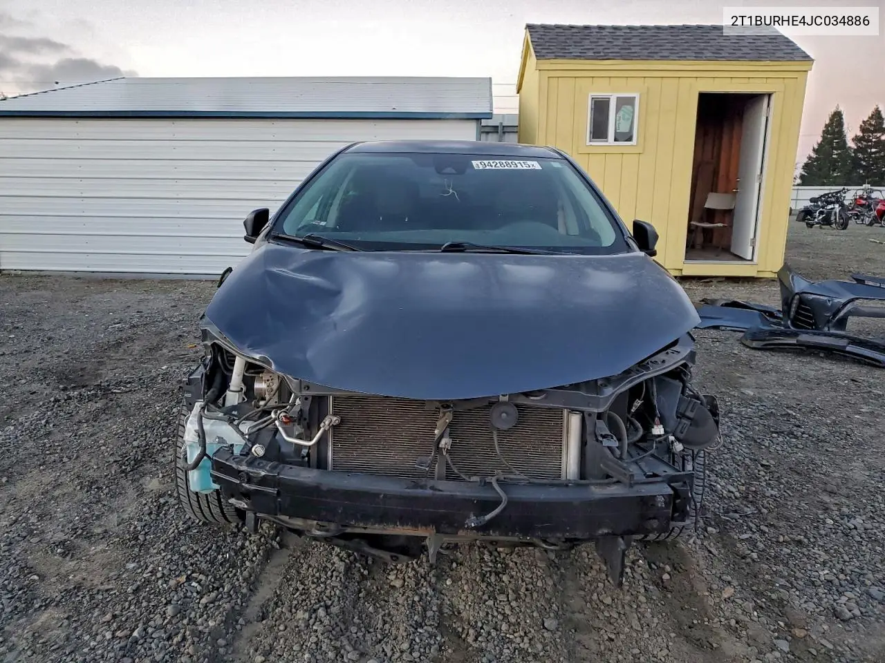 2T1BURHE4JC034886 2018 Toyota Corolla L