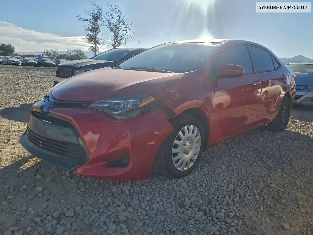 5YFBURHE2JP756017 2018 Toyota Corolla L