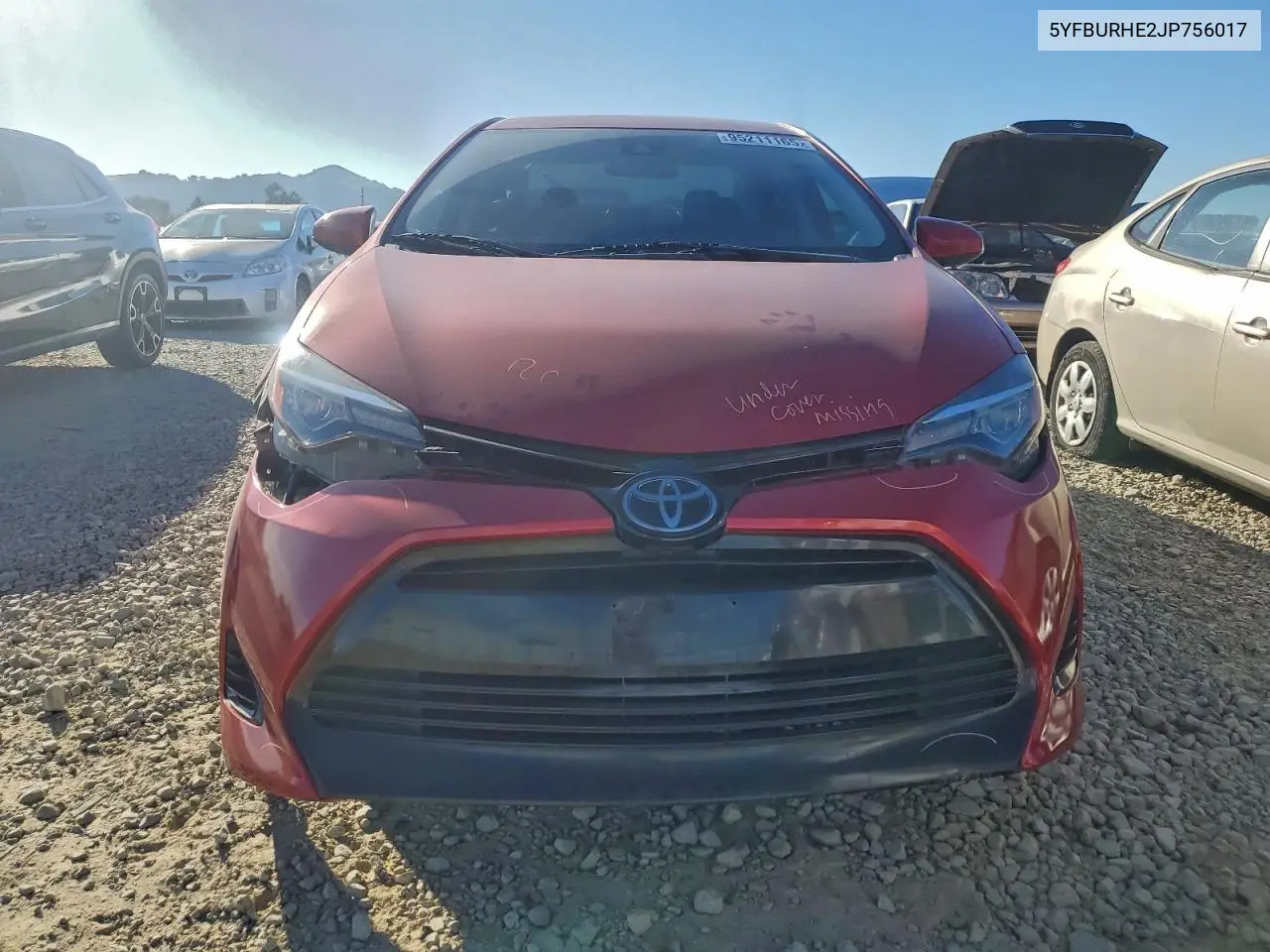 5YFBURHE2JP756017 2018 Toyota Corolla L