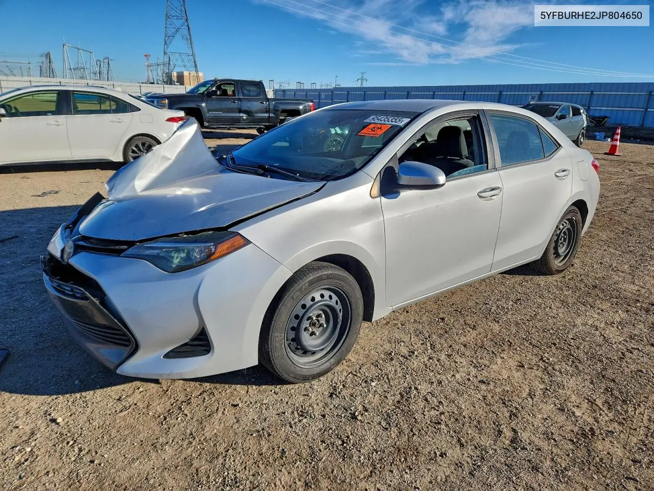 5YFBURHE2JP804650 2018 Toyota Corolla L