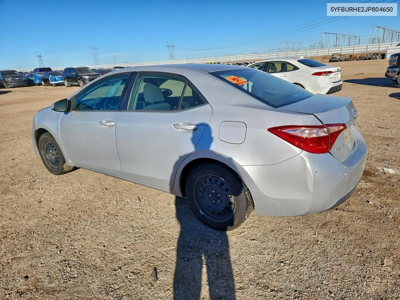 5YFBURHE2JP804650 2018 Toyota Corolla L