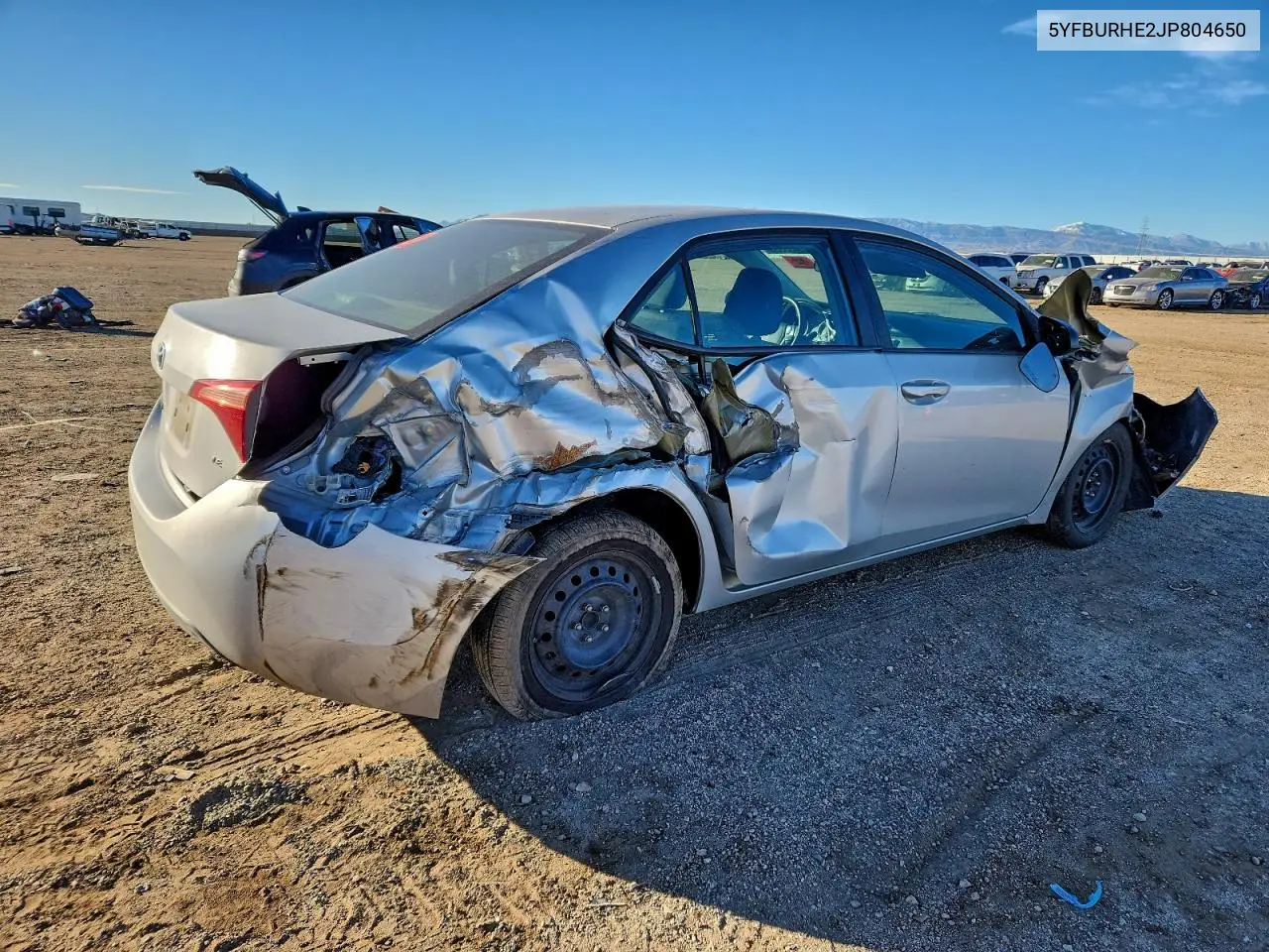 5YFBURHE2JP804650 2018 Toyota Corolla L