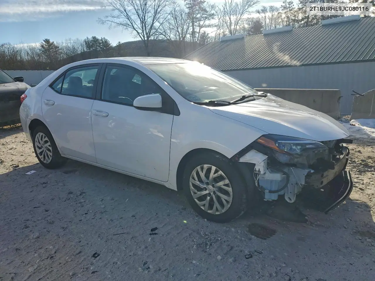 2T1BURHE9JC080116 2018 Toyota Corolla L