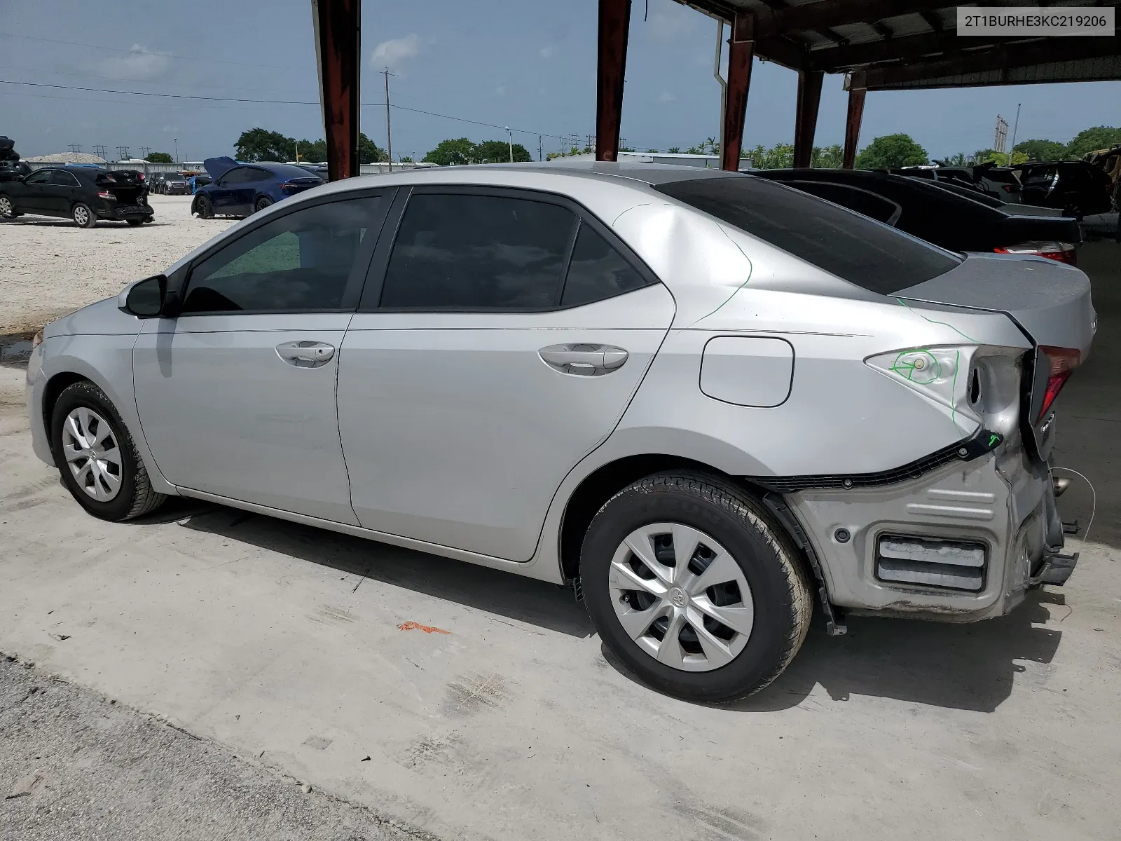 2019 Toyota Corolla L VIN: 2T1BURHE3KC219206 Lot: 62266834