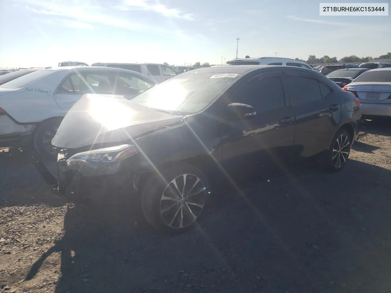 2019 Toyota Corolla L VIN: 2T1BURHE6KC153444 Lot: 68351354