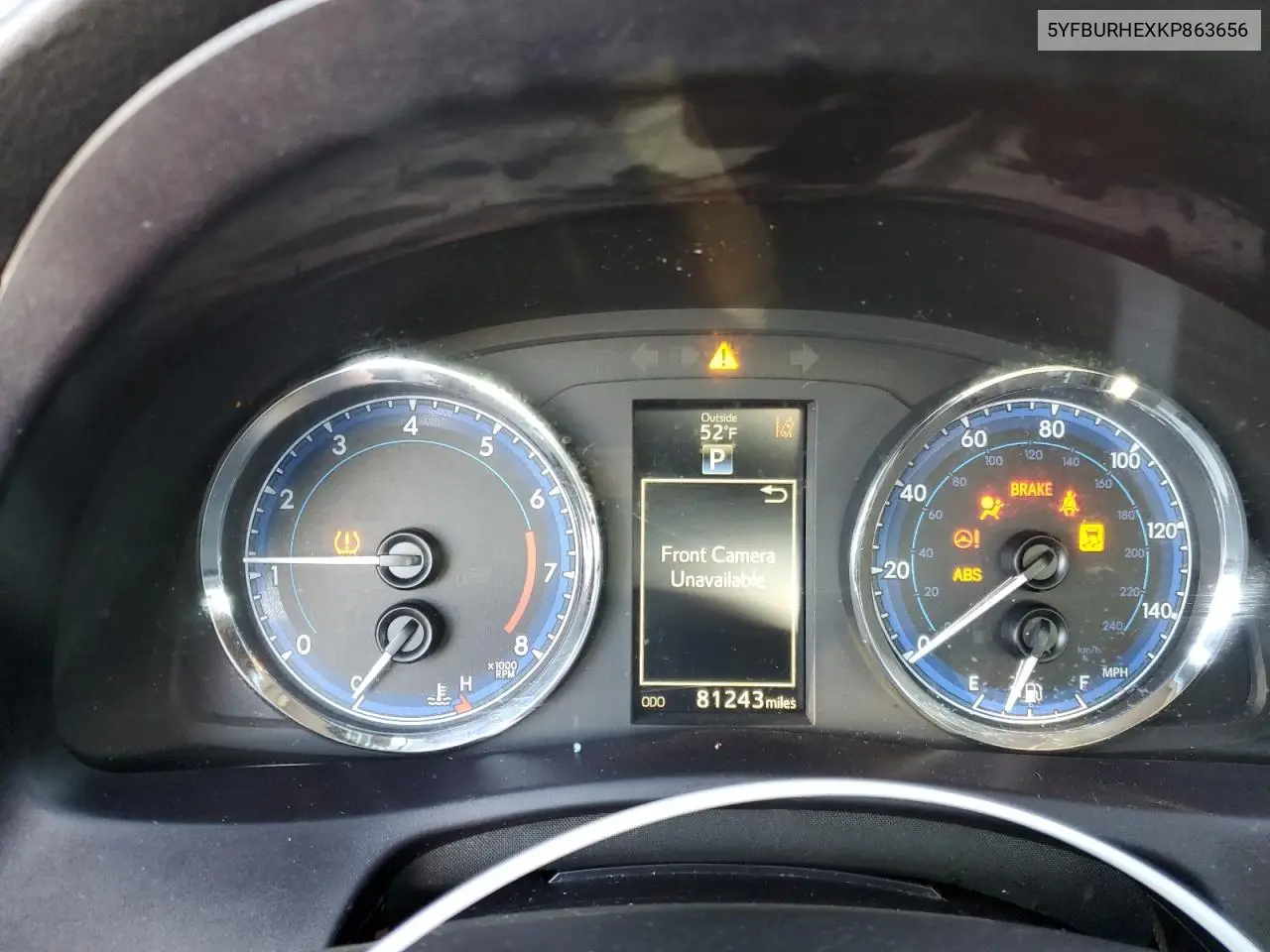 5YFBURHEXKP863656 2019 Toyota Corolla L