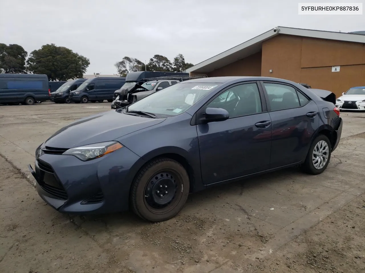 2019 Toyota Corolla L VIN: 5YFBURHE0KP887836 Lot: 72068004