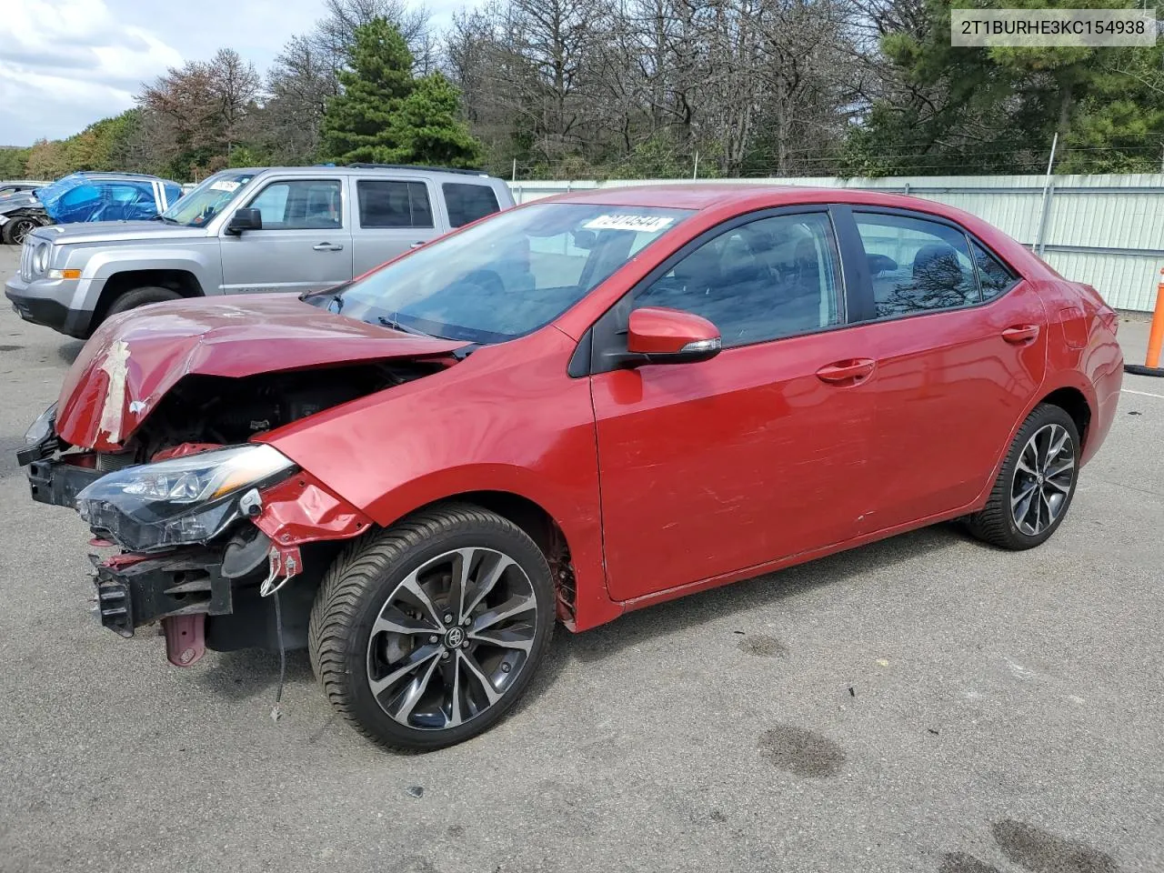 2019 Toyota Corolla L VIN: 2T1BURHE3KC154938 Lot: 72414544