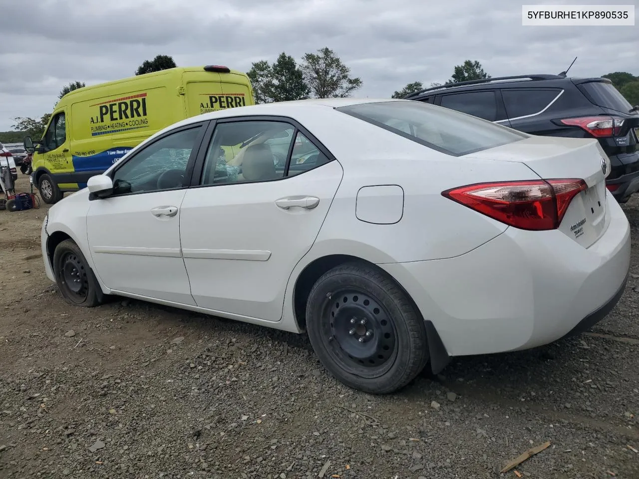 2019 Toyota Corolla L VIN: 5YFBURHE1KP890535 Lot: 72969124