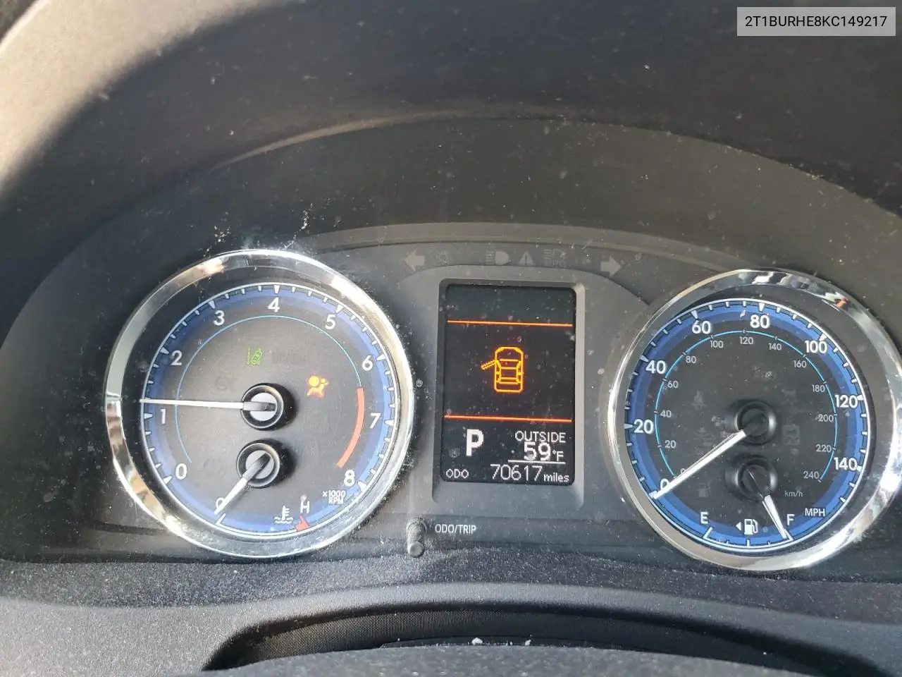 2T1BURHE8KC149217 2019 Toyota Corolla L