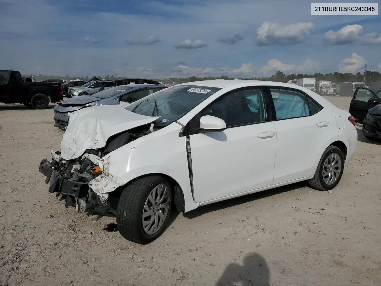 2T1BURHE5KC243345 2019 Toyota Corolla L
