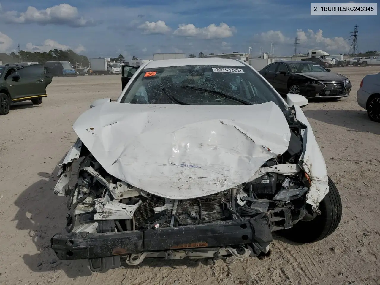 2T1BURHE5KC243345 2019 Toyota Corolla L
