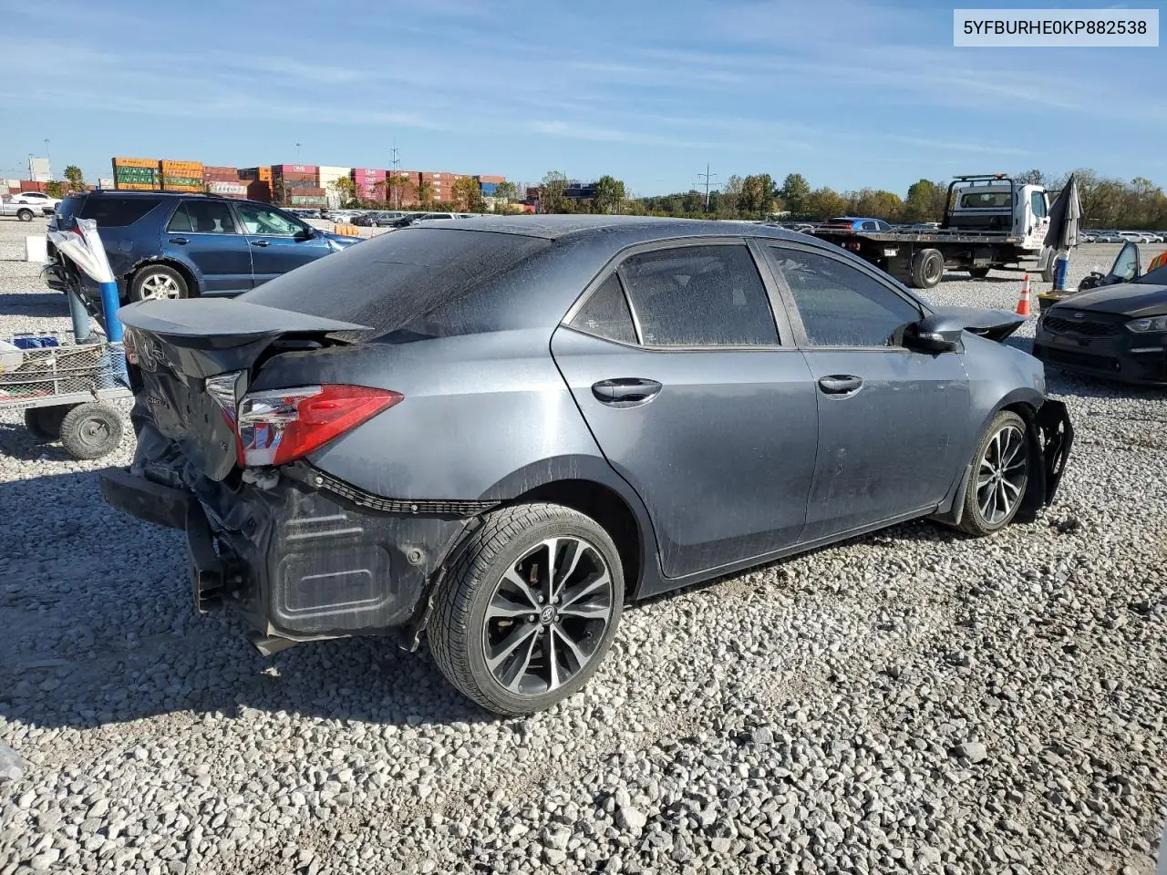 5YFBURHE0KP882538 2019 Toyota Corolla L