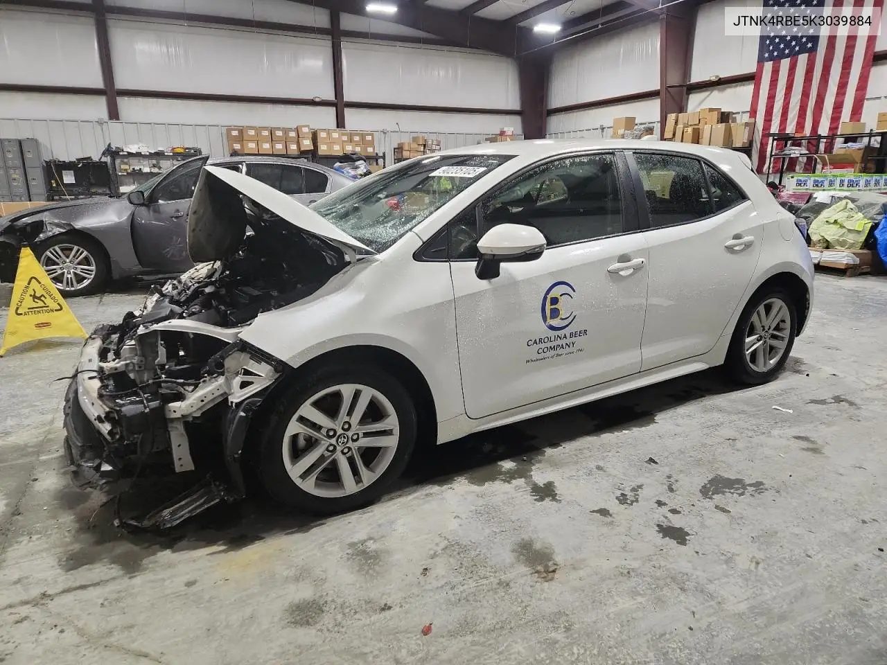 JTNK4RBE5K3039884 2019 Toyota Corolla Se