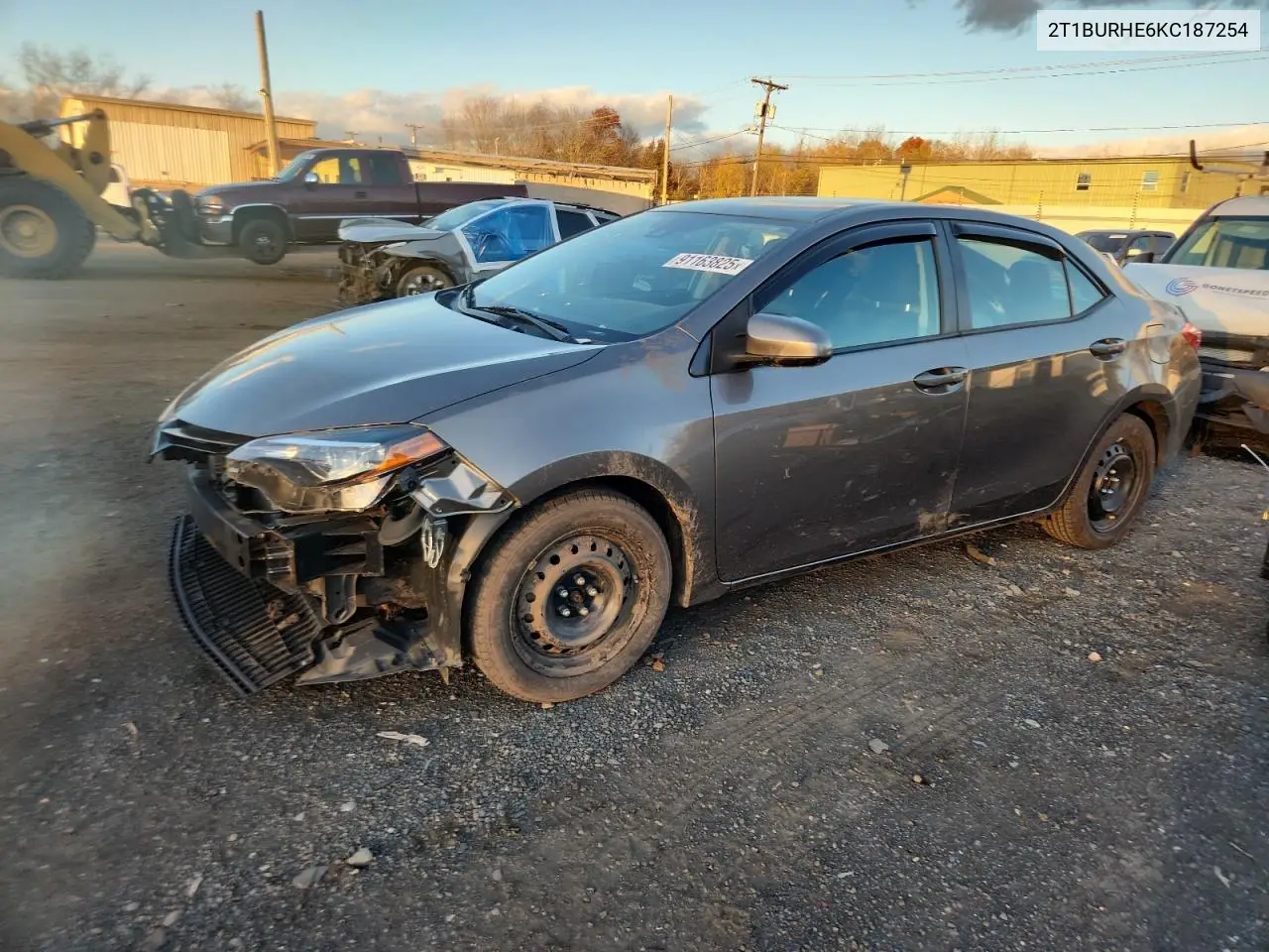 2T1BURHE6KC187254 2019 Toyota Corolla L