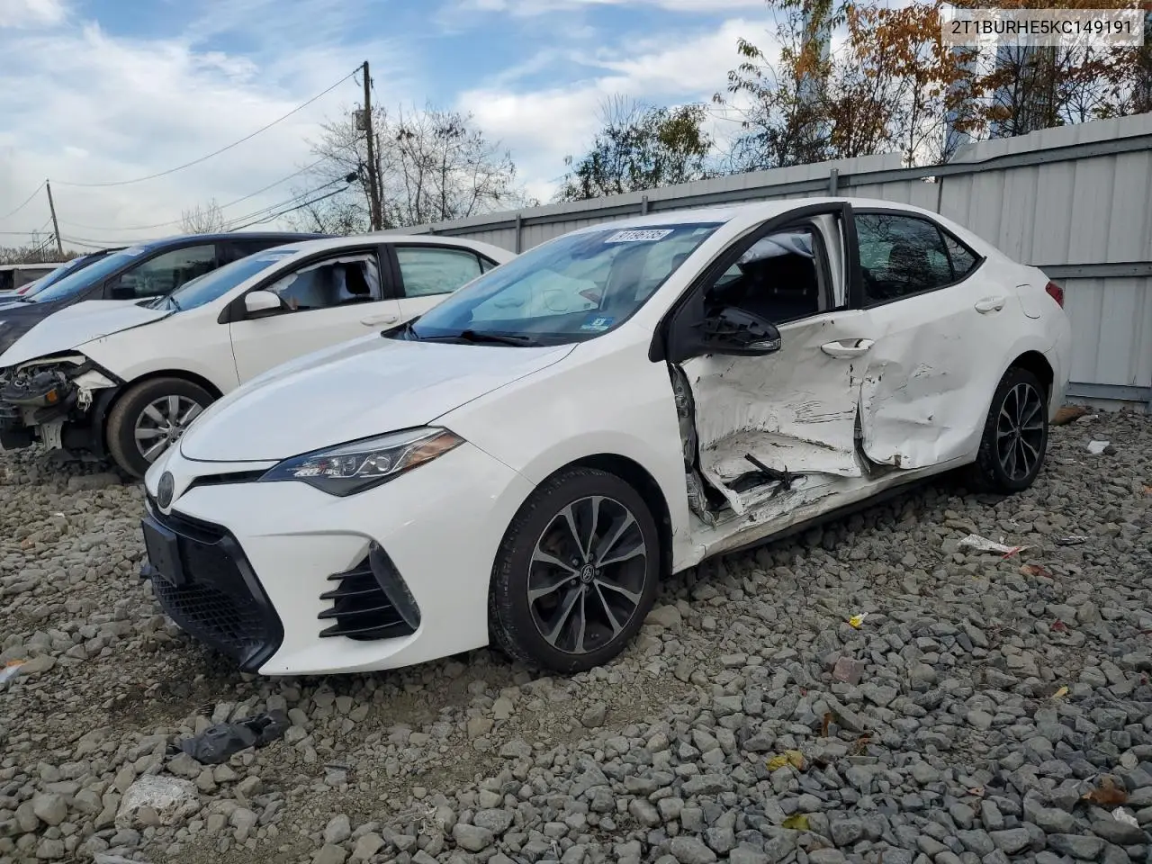 2T1BURHE5KC149191 2019 Toyota Corolla L