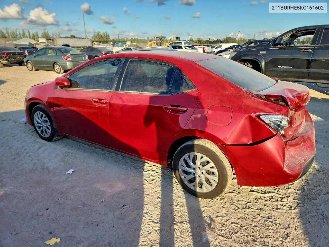2T1BURHE5KC161602 2019 Toyota Corolla L