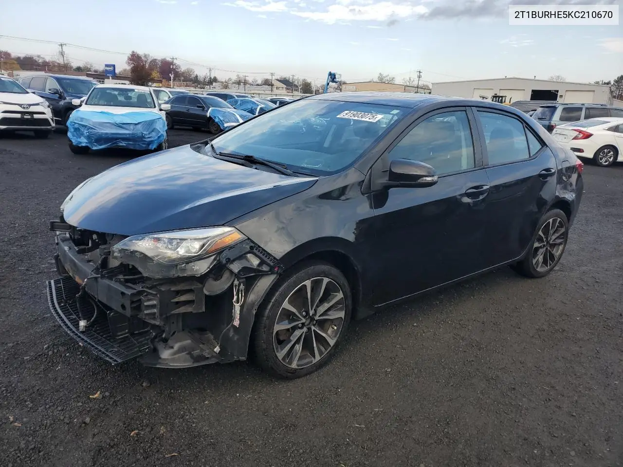 2T1BURHE5KC210670 2019 Toyota Corolla L