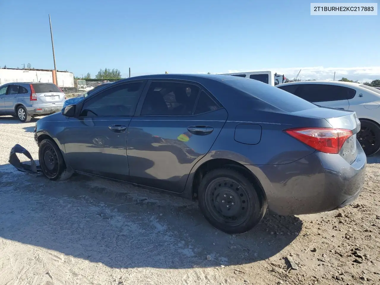 2T1BURHE2KC217883 2019 Toyota Corolla L