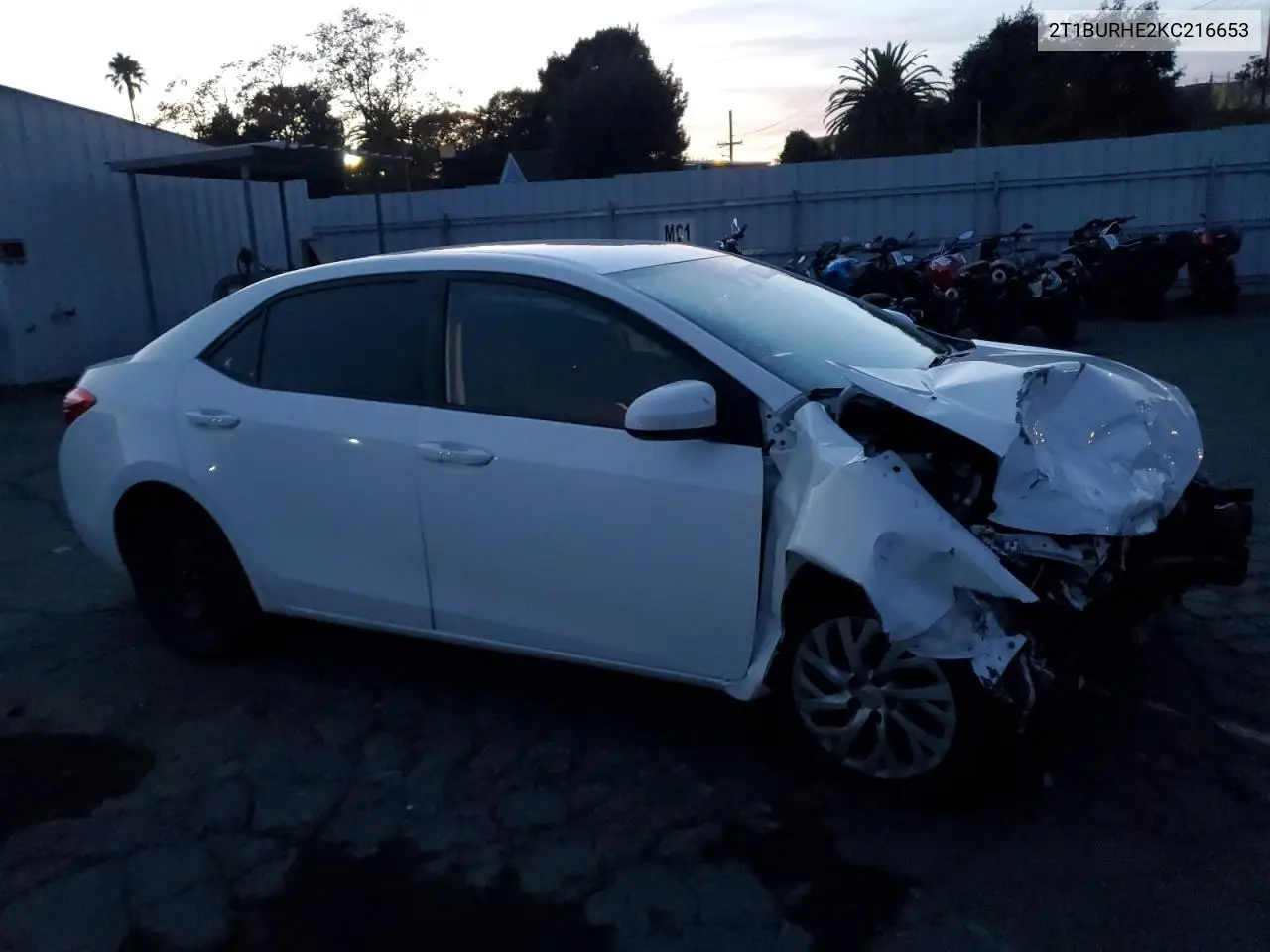 2T1BURHE2KC216653 2019 Toyota Corolla L