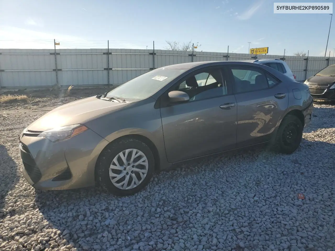 5YFBURHE2KP890589 2019 Toyota Corolla L